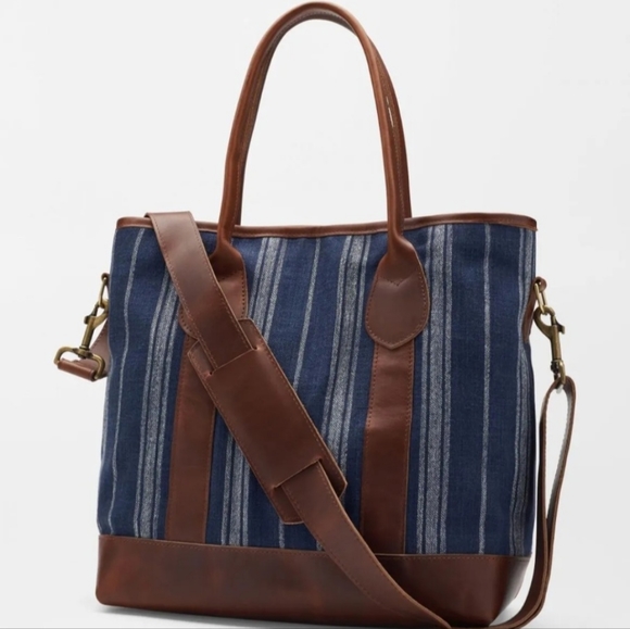 *BRAND NEW* Peter Millar Men’s Tote Bag - Leather & Linen $448 - Picture 1 of 14